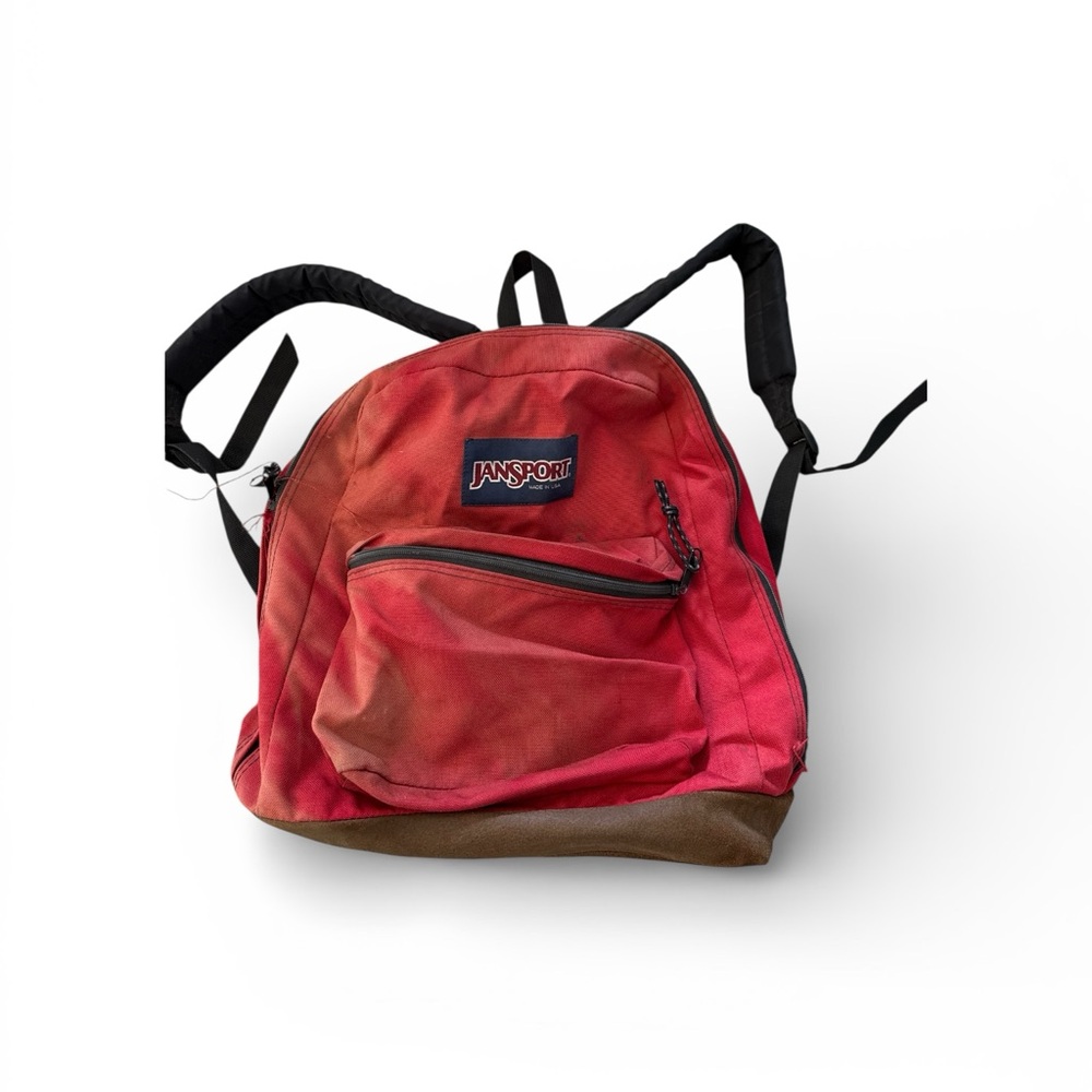 JanSport Vintage Red and Black Backpack